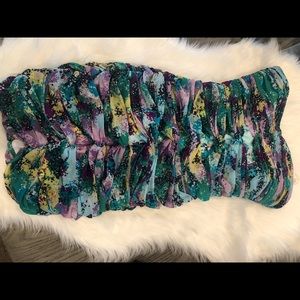 BCBG multicolored cocktail dress